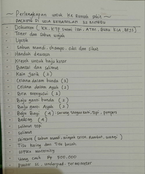 Persiapan persalinan