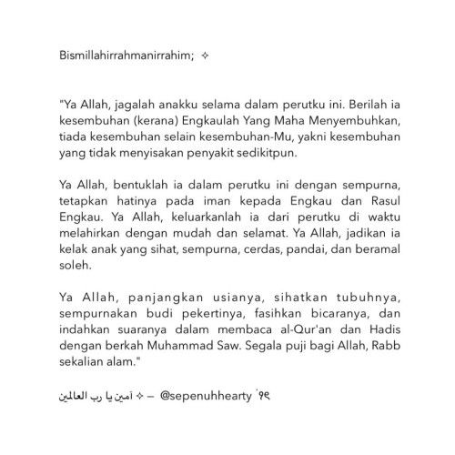 Mommy semua jom doa simptom loya muntah hilang
