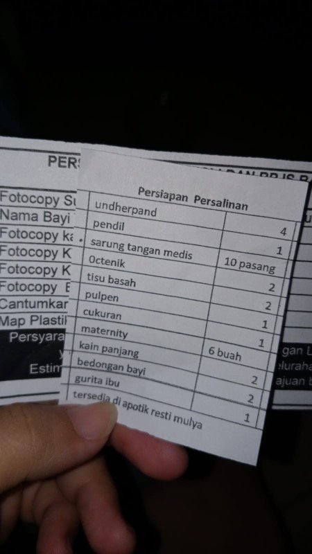 Persiapan lahiran