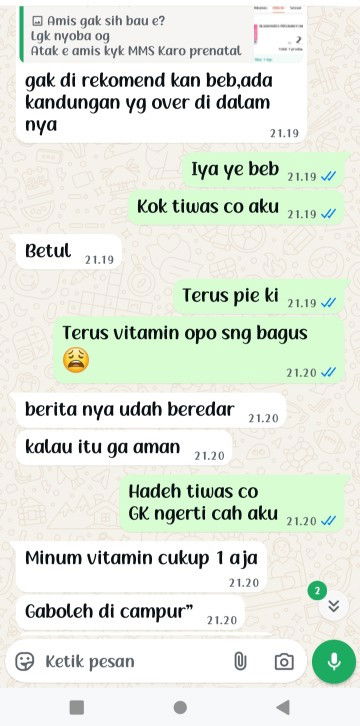 Vitamin apa yang recommended?