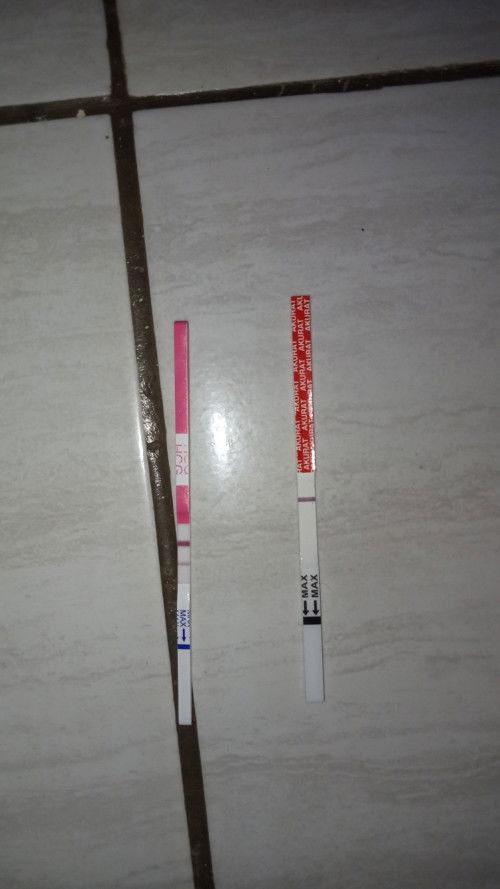 Kalo garis gini udah tentu hamil ga ya Kaka tapi saya bulan Agustus ini blm haid tapi sdh garis 2