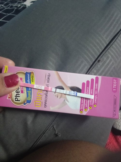 แบบนี้ท้องแล้วจริงๆใช่ไหมคะ ตรวจก่อนป้าแดงมา1วันคะแม่ๆ