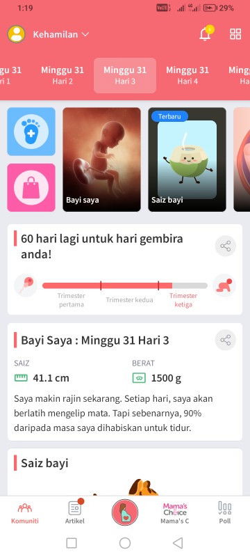 31 minggu tgh mengadung blm ada lagi rezeki beli barang baby sya 🥲 ya Allah moga permudahkan segala