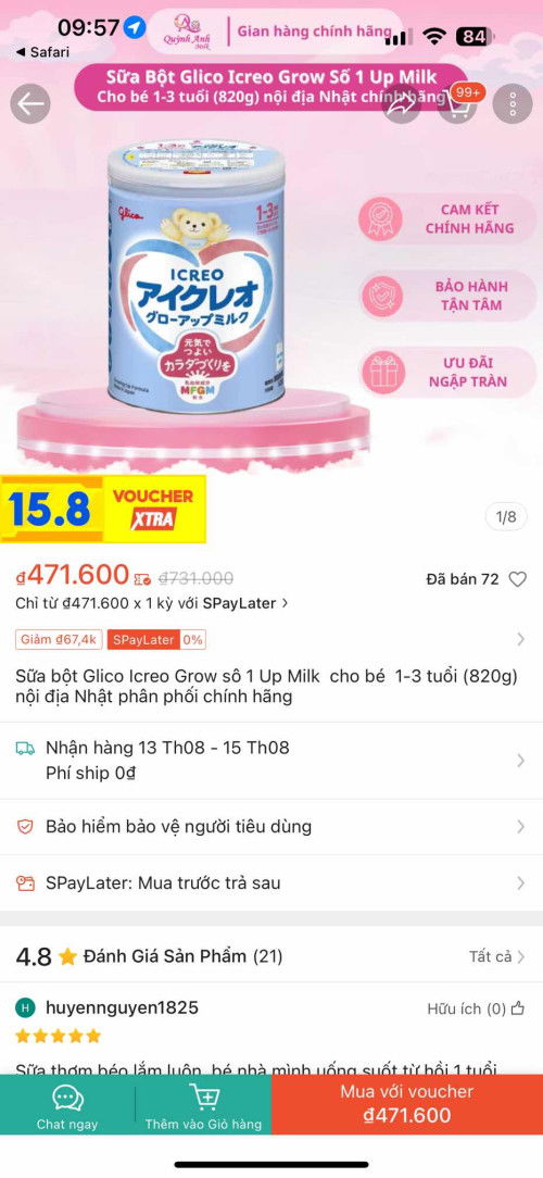 Sữa bột cho bé