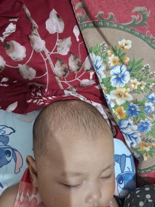 Kepala bayi besar sebelahh...