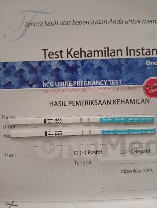 Hpht 2 Agustus tadi iseng2 beli tespeck karna sampai sekarang belum haid dan ternyata positif
