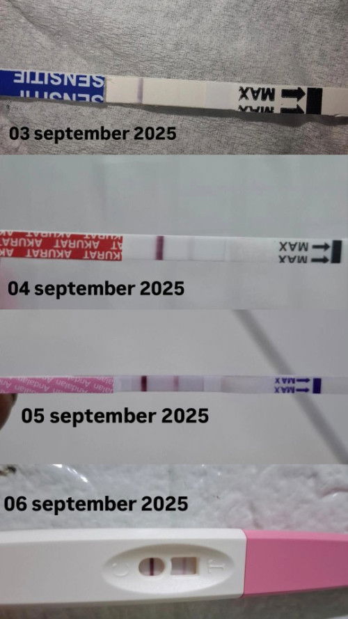 hpht 9agustus tpi ditespel sudah garis 2 walopun masih samar, ini positif atau blm ya bun?