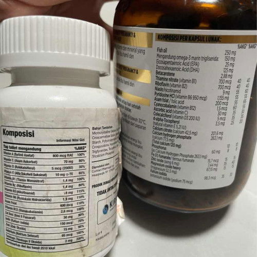 Total VIT asam folat 600mcg/(hari) dari brand yg berbeda apakah aman mom?