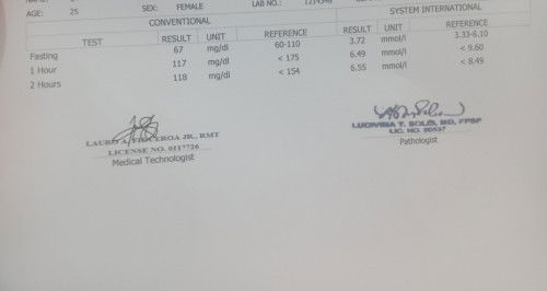 Mga mi sino marunong magbasa ng 75g ogtt . Nasa normal range lang ba to o masyado ng mataas?