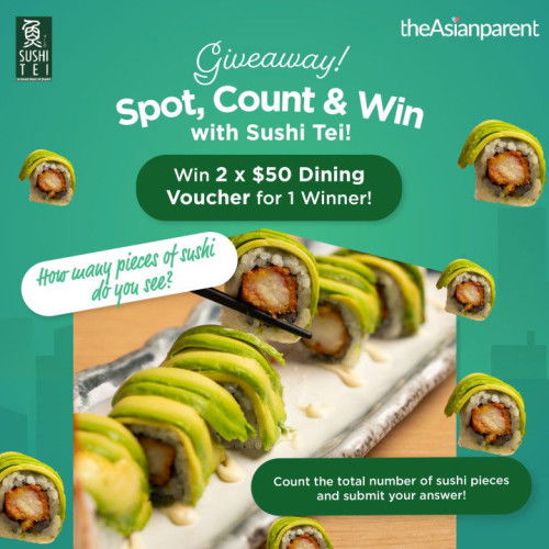 🍣 Spot & Count the Sushi, Win a Feast at Sushi Tei!