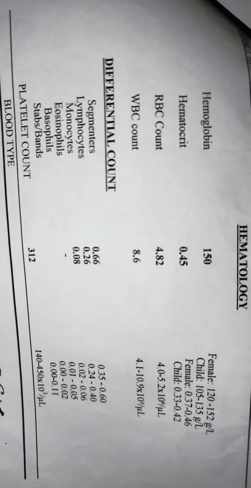 CBC/Urinalysis