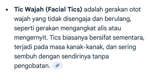 Tics facialis anak 3 tahun
