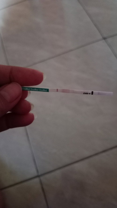 Kita kira Ini negatif atau positif ya bunda2 hpht 27 September tpi tgl 24 keluar flek lendir drah?