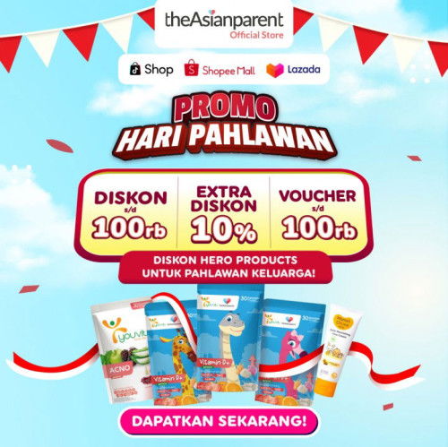 Selamat Hari Pahlawan! 💖 Diskon Hero Products s/d 100rb + Extra 10%! 🛍️