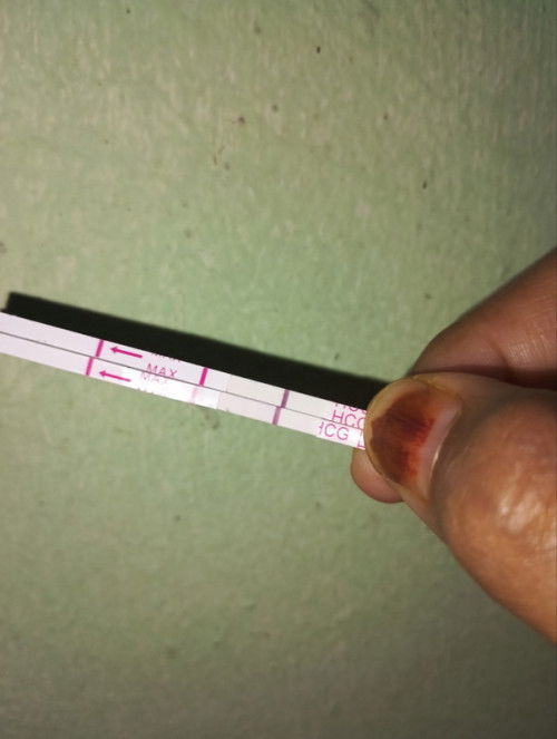 Nampak something tak.? Or faint line hek.?