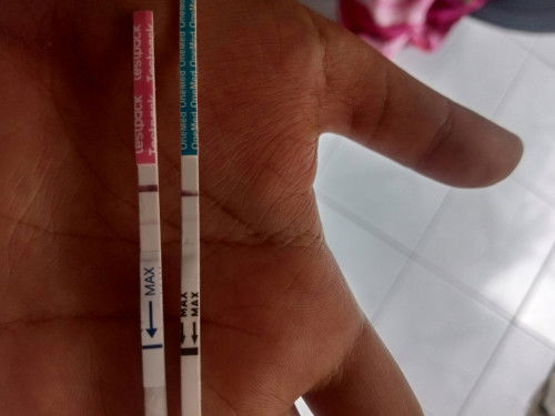 Badan ngerasa ga enak , belum telat haid juga , pas nyoba di tp garis 2 samar begini, positif ngga y