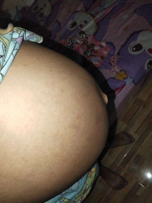 แบบนี้พอจะดูออกมั้ยคะว่าท้องลงต่ำมากรึยัง