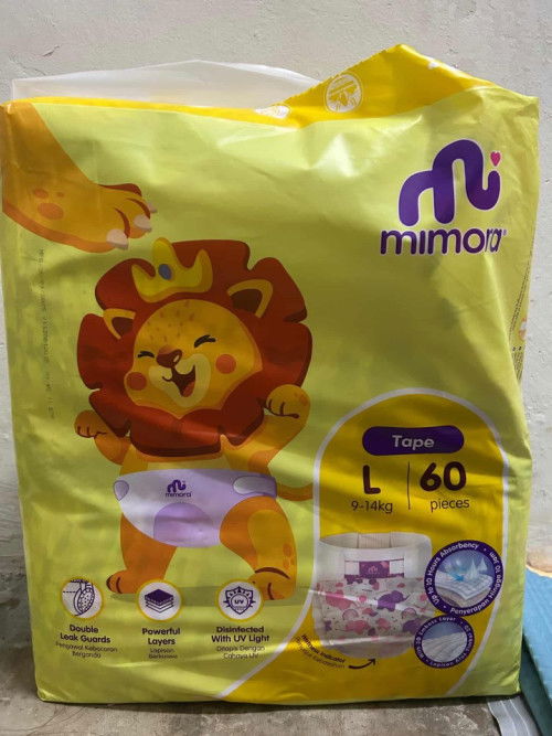 Nak jual pampers mimora tape saiz L