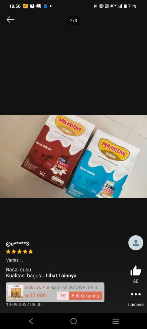 Ada gak yah di sini anaknya yang minum susu milkcow
