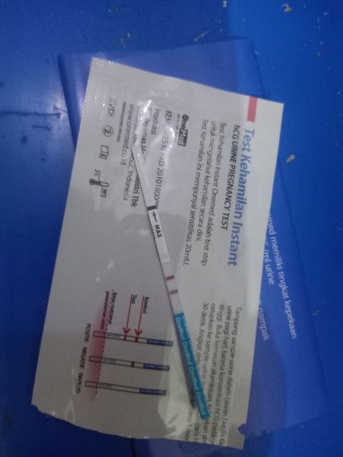 Terlihat jelas sekali, tadi pagi2 tespeck garis 2, yaallah..apakah bnar ini sudah  positif sya hamil