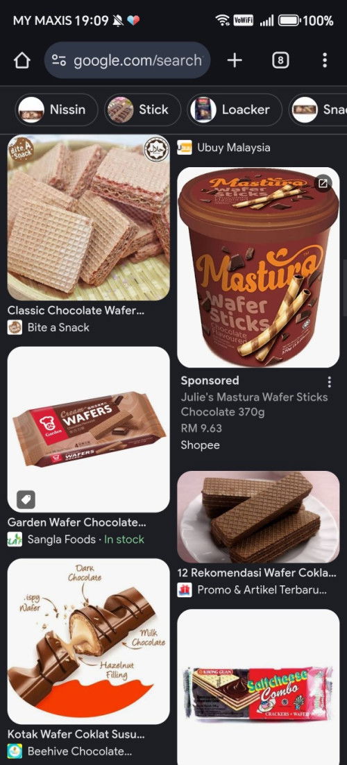 Biskut Coklat & Ais Batu