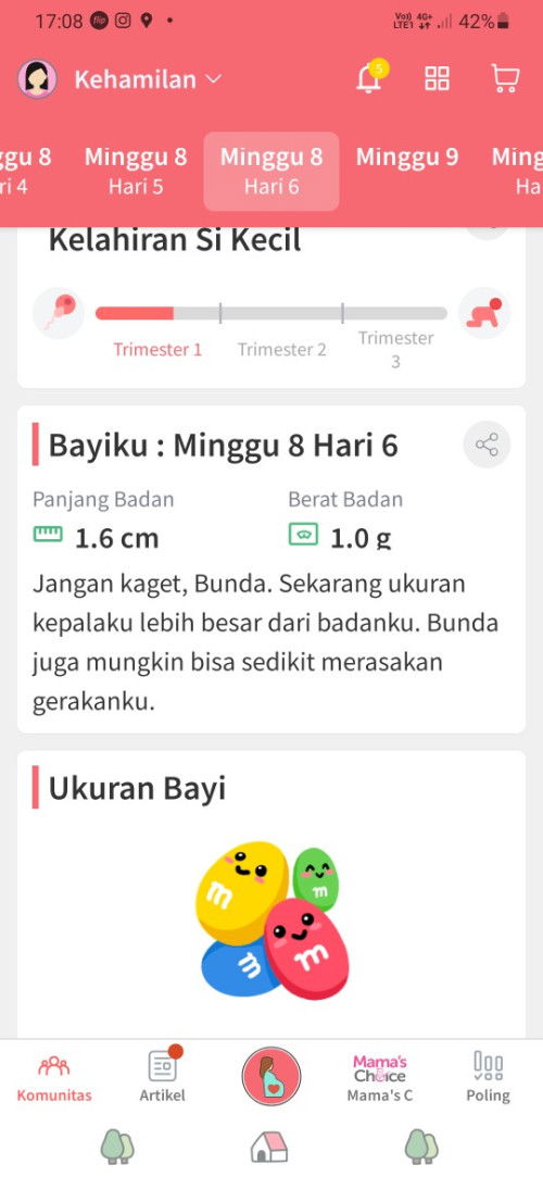 Bunda2, memang usia 8 week an itu udah mulai ada terasa ya gerakan janinnya ?
