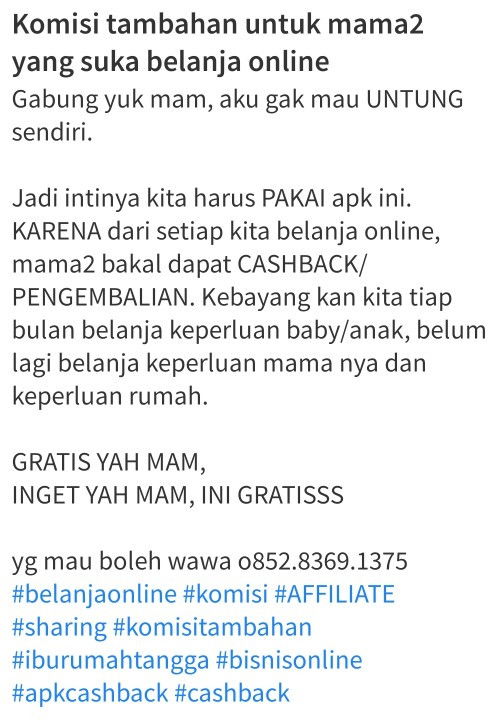 undangan utk yg suka belanja online mam 🥰