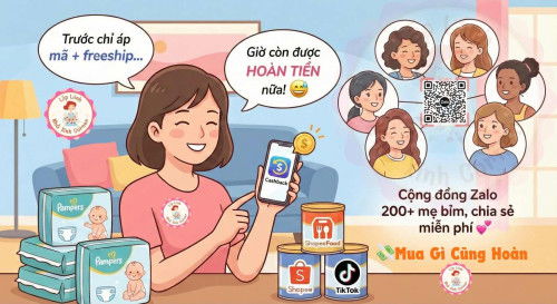 Hoàn tiền mua sắm Shopee/Tiktok