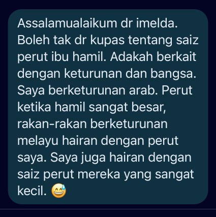 Jadi isu ke baby bump besar atau kecik?