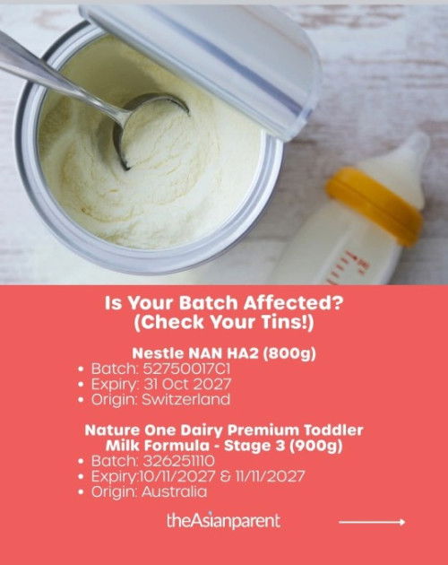 cereulide toxin in two more formula milk products