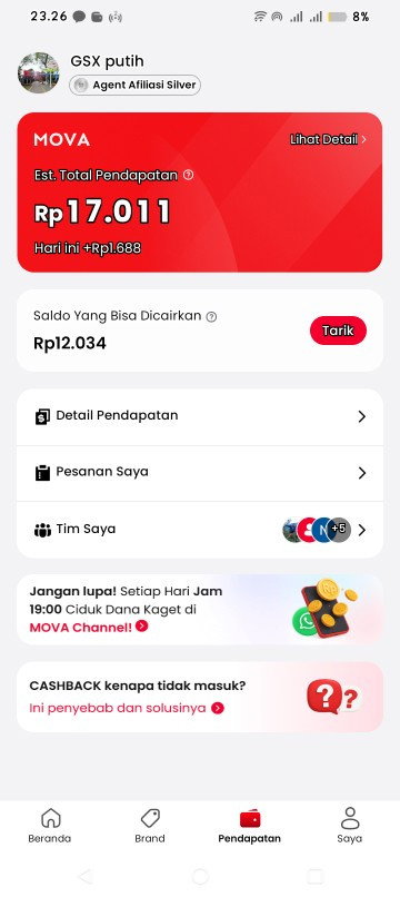 Maaf melenceng, bunda² dsini adakah yg pake aplikasi mova? Aplikasi cashback receh?