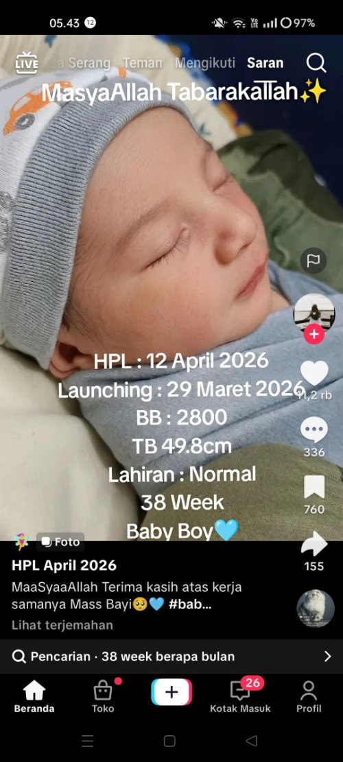 Ada yang sama HPL 11 April 2026 baby masih betah didalam 😭