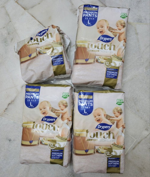 Drypers Touch PANTS (size L) to let go