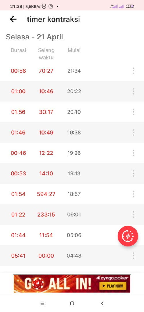 kontraksi asli/palsu