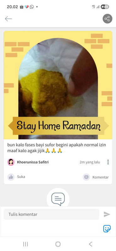 apakah normal jika fases bayi sufur mix asi  berwarna seperti ini