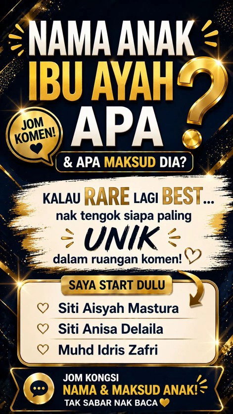 Jom kongsi nama anak