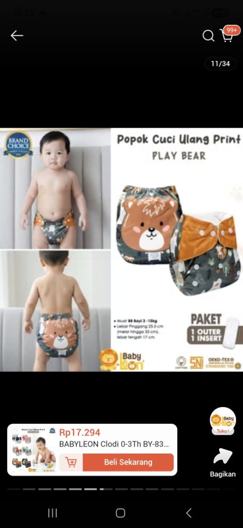 Clodi/popok kain bayi