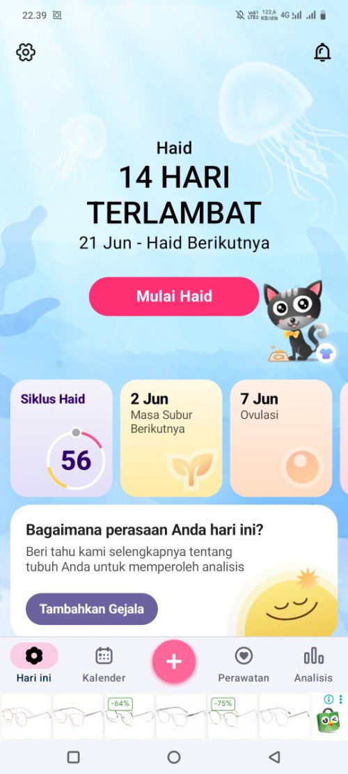 setelah lepas IUD , telat haid 14hari