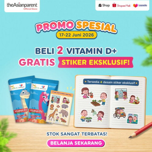 🎁 Cuma 6 Hari! Beli 2 Vitamin D+, Gratis Stiker Eksklusif Anak!