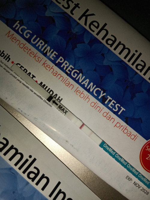 5 weeks tapi hasil tespek samar