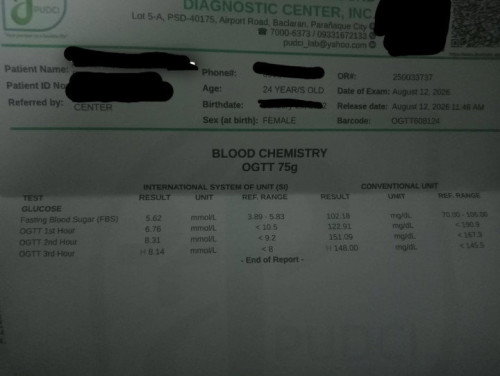 Oral Glucose Test - OGTT