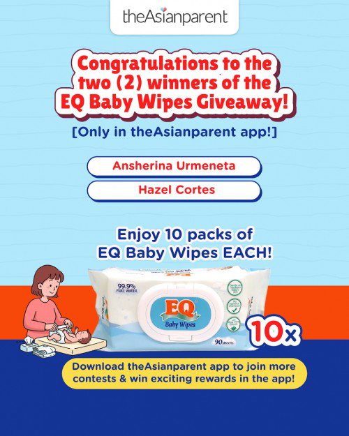 🎉 CONGRATULATIONS TO OUR LUCKY WINNERS OF THE EQ BABY WIPES GIVEAWAY CONTEST! 🎉