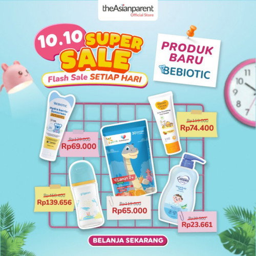 🚨 10.10 SUPER SALE! Flash Sale Tiap Hari & Diskon Gila Kebutuhan si Kecil!
