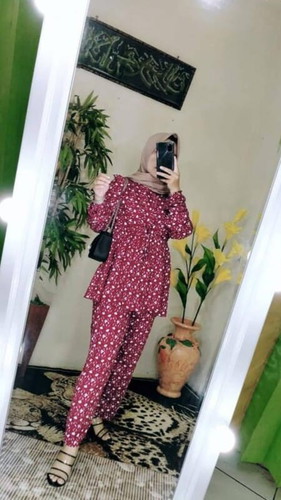 setelan piyama busui friendly rayon viscose