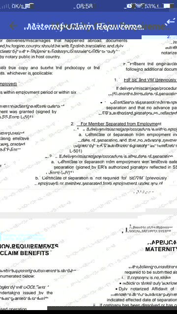 SSS Maternity Benefit Inquiry