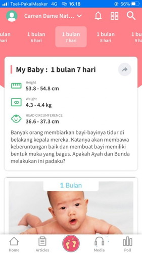 Tidurkan bayi di belakang kepala