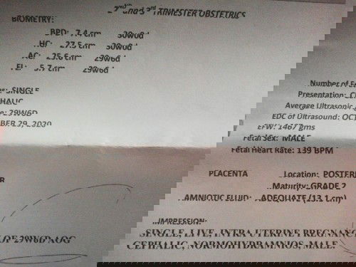 POSTERIOR GRADE 2 PLACENTA