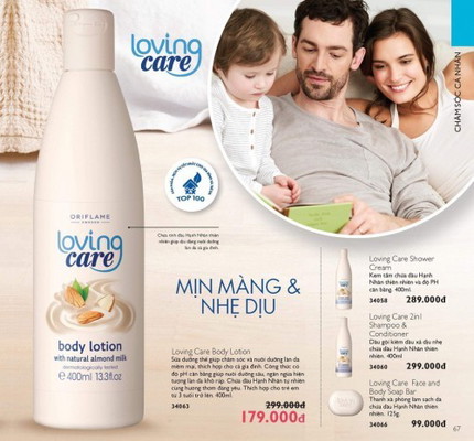 Sữa dưỡng thể thể loving care