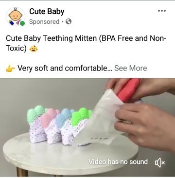 Baby Teething Mitten