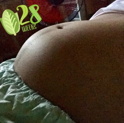 Tummy size for 28 weeks